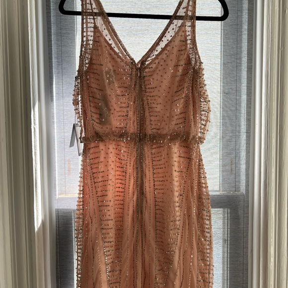 Short Beaded Cocktail Dress - Arianna Papell - Size 6 - Picture 3 of 6